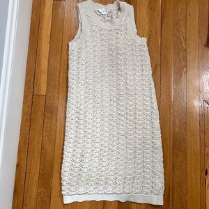 Time and tru crochet Sleeveless Knit Dress with built in slip 8-10 medium